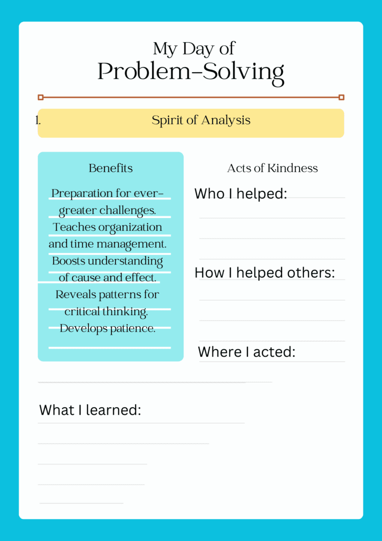 This downloadable Problem-Solving Journal Page is designed for everyday use.