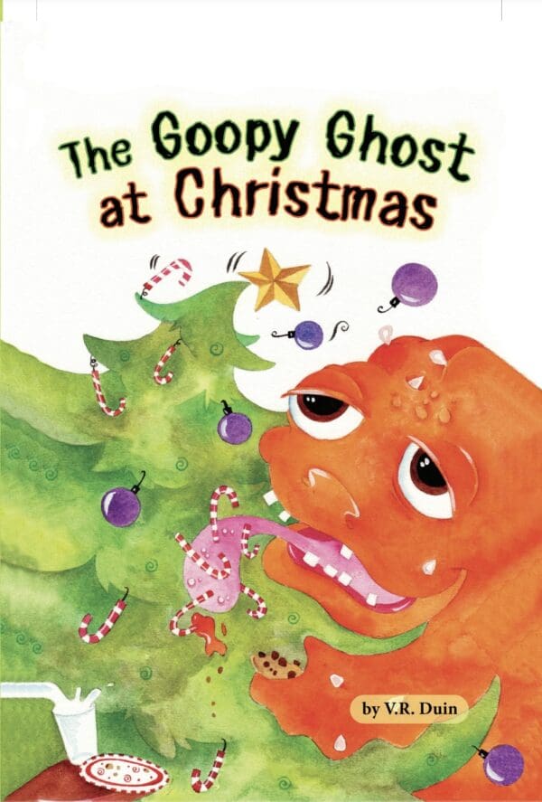 This is the front cover to The Goopy Ghost at Christmas, 2nd Edition.