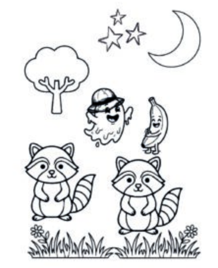 Raccoon Coloring Page